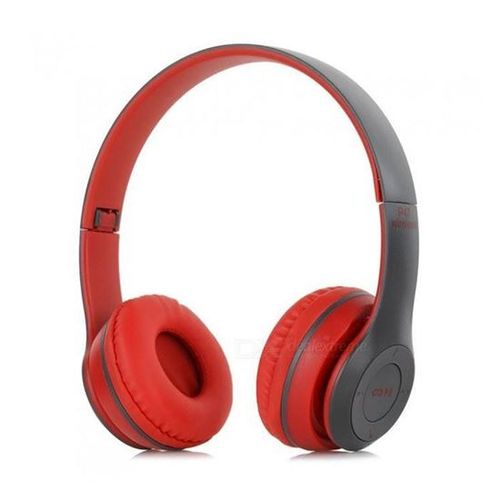 Generic P47 Bluetooth Wireless Over The Head Headphones Red/Black