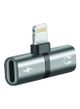 Generic 2-in-1 Lightning Charger Audio Adapter Black/Grey