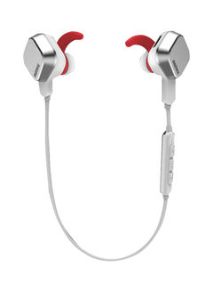 Generic Magnet Sports Bluetooth Headset White/Silver/Red