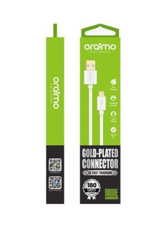 Oraimo Micro USB Data Sync Charging Cable 1meter White/Silver
