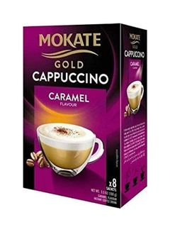 MOKATE 8-Sachet Gold Cappuccino With Caramel Flavour 12.5g