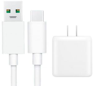 OPPO Vooc Reno Charging Power Adapter With Micro Charging Cable White