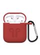 Generic Silicone AirPods Carabiner Case Red